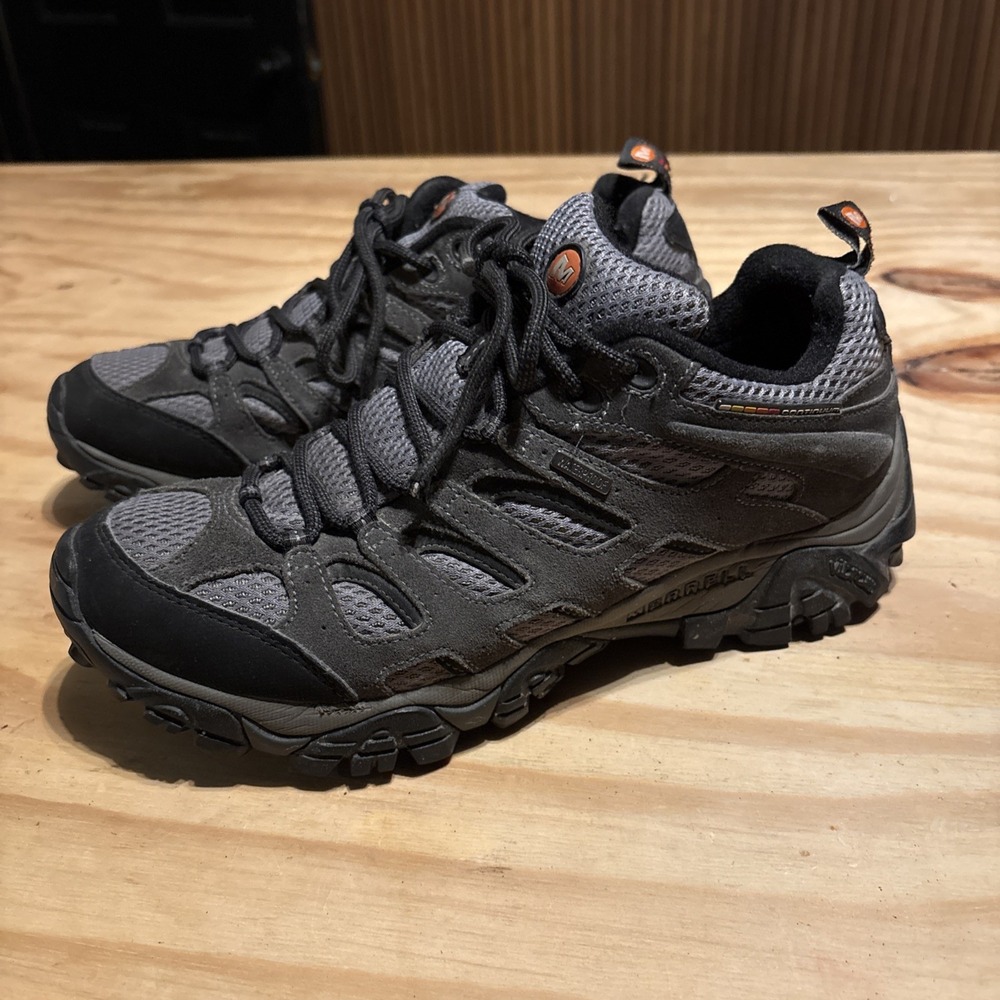 Merrell Moab 3 Men's Hiking Shoes Sz 8 Gray/Black Very Good But Need New Laces